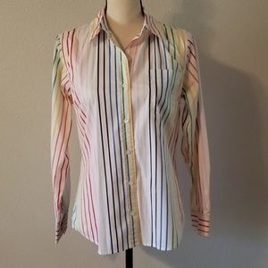 ISAAC MIZRAHI for Target Rainbow Button-Down